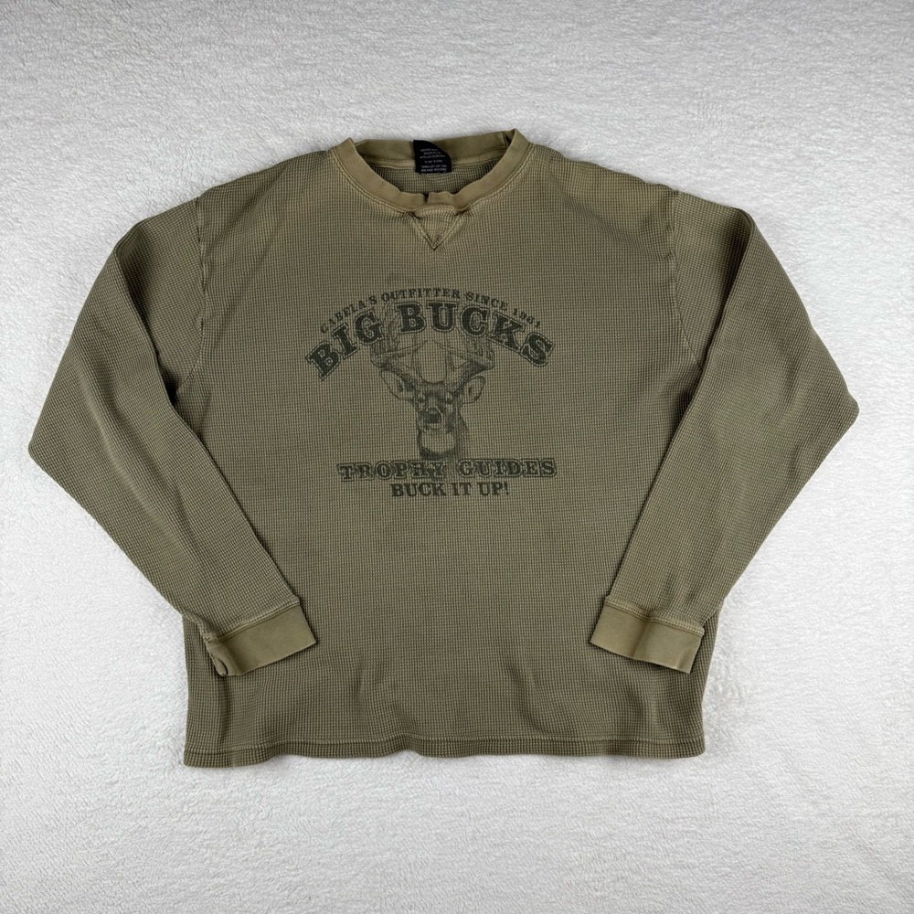 Vintage Points North Cabella Men’s Hunting Eagle Knit Thermal Long Sleeve Size L